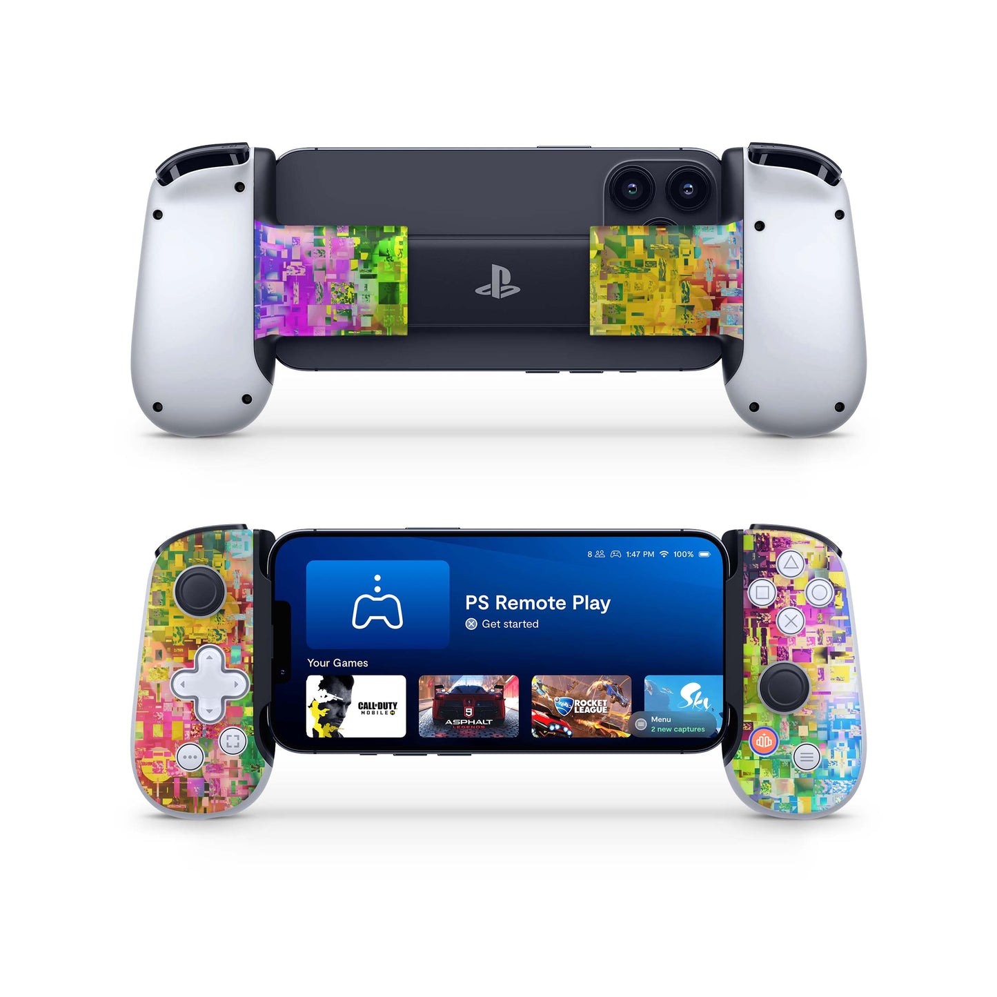 BackBone One Skin Controller Skins Vorder und Rückseite Abstract Elektronik-Sticker & -Aufkleber skins4u