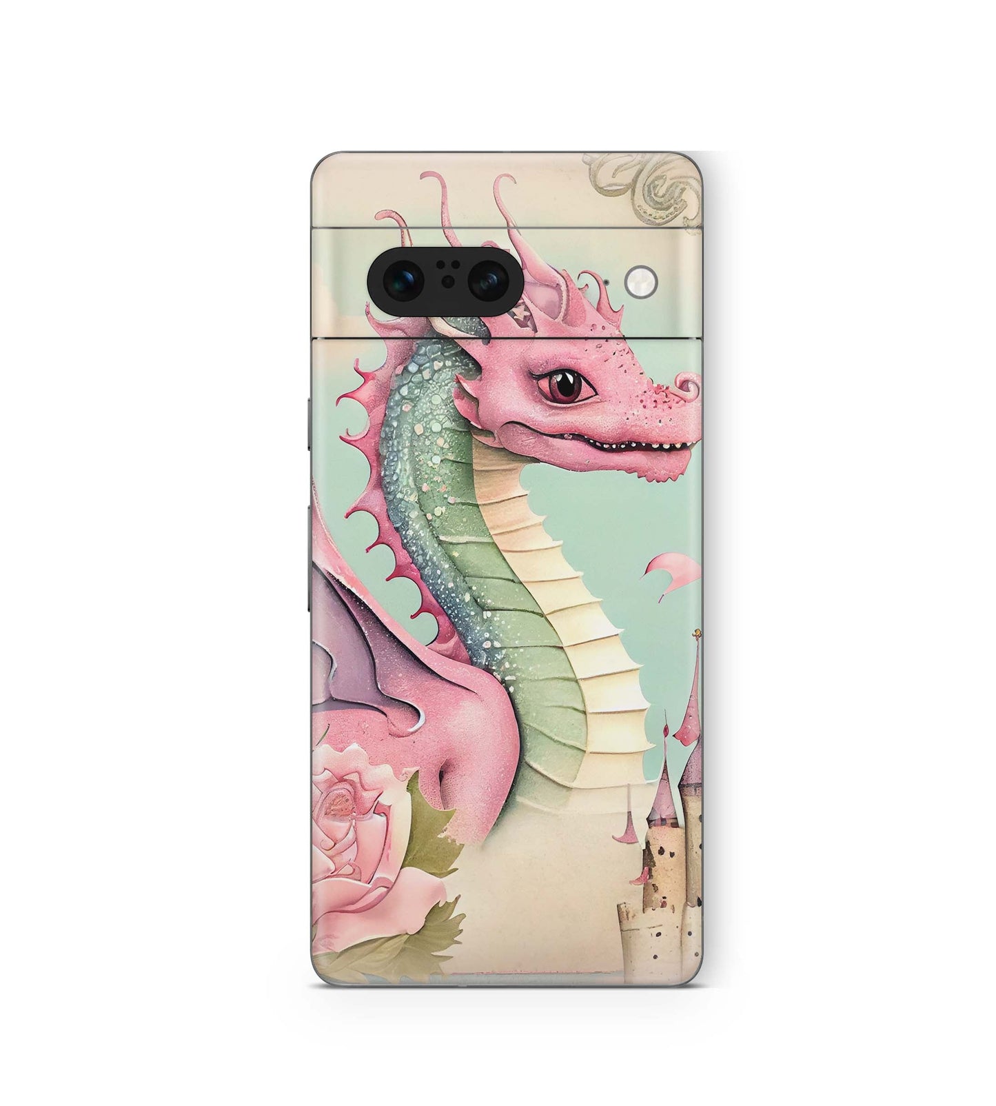 Google Pixel 8a Skins Design Schutzfolie Pink Dragon Aufkleber skins4u