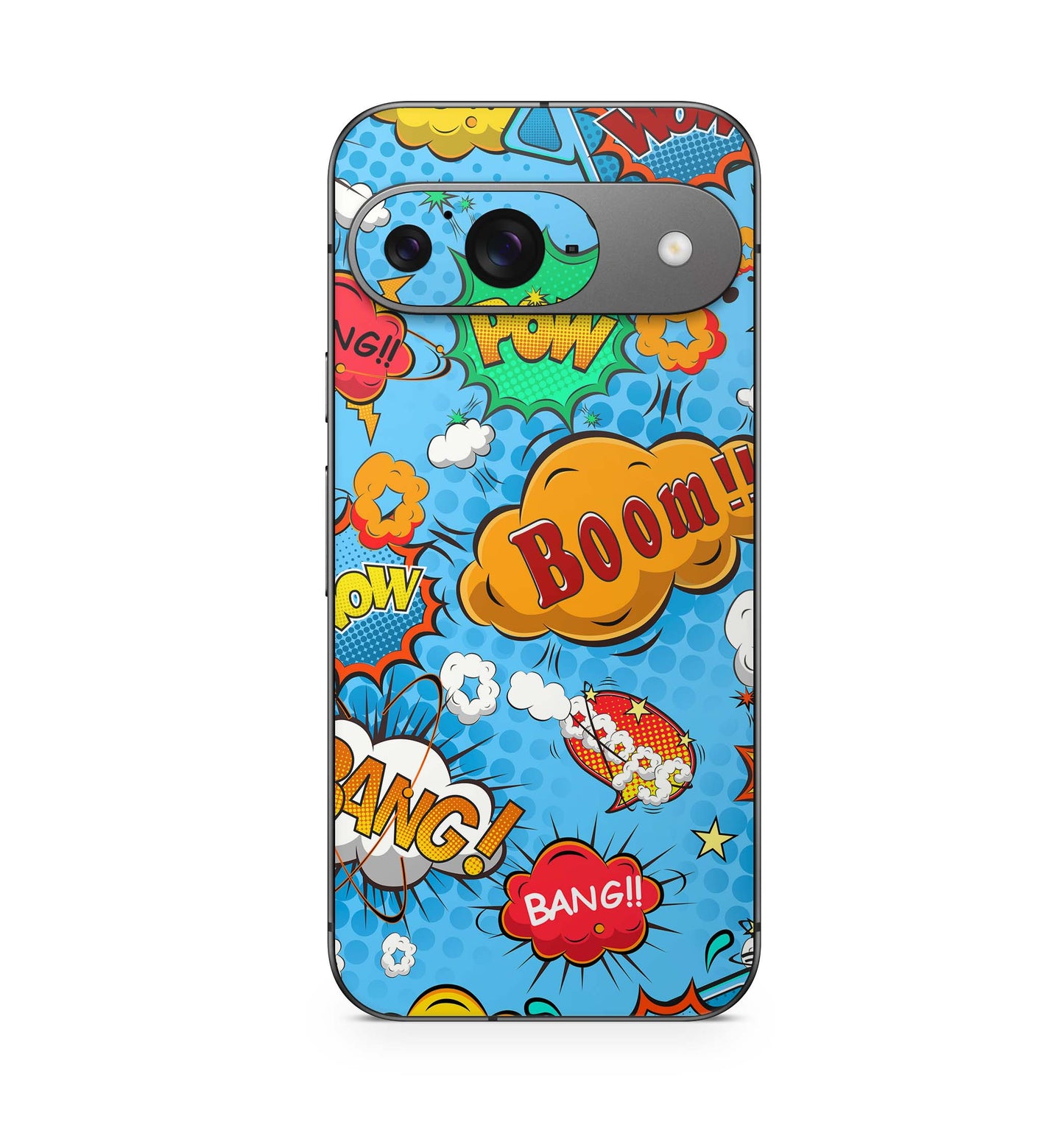 Google Pixel 9 Pro Skin Schutzfolie Design Kratzerschutz Vinyl Aufkleber Comics blau Aufkleber Skins4u