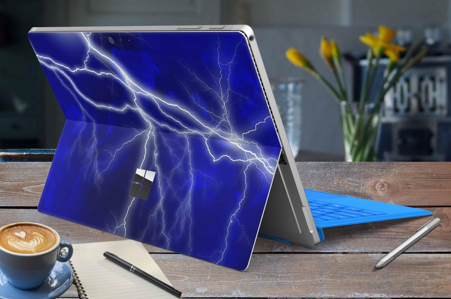 Microsoft Surface Pro 8 Skin Design Vinyl Premium Folie Modellwahl Motiv Apocalypse blue Aufkleber skins4u