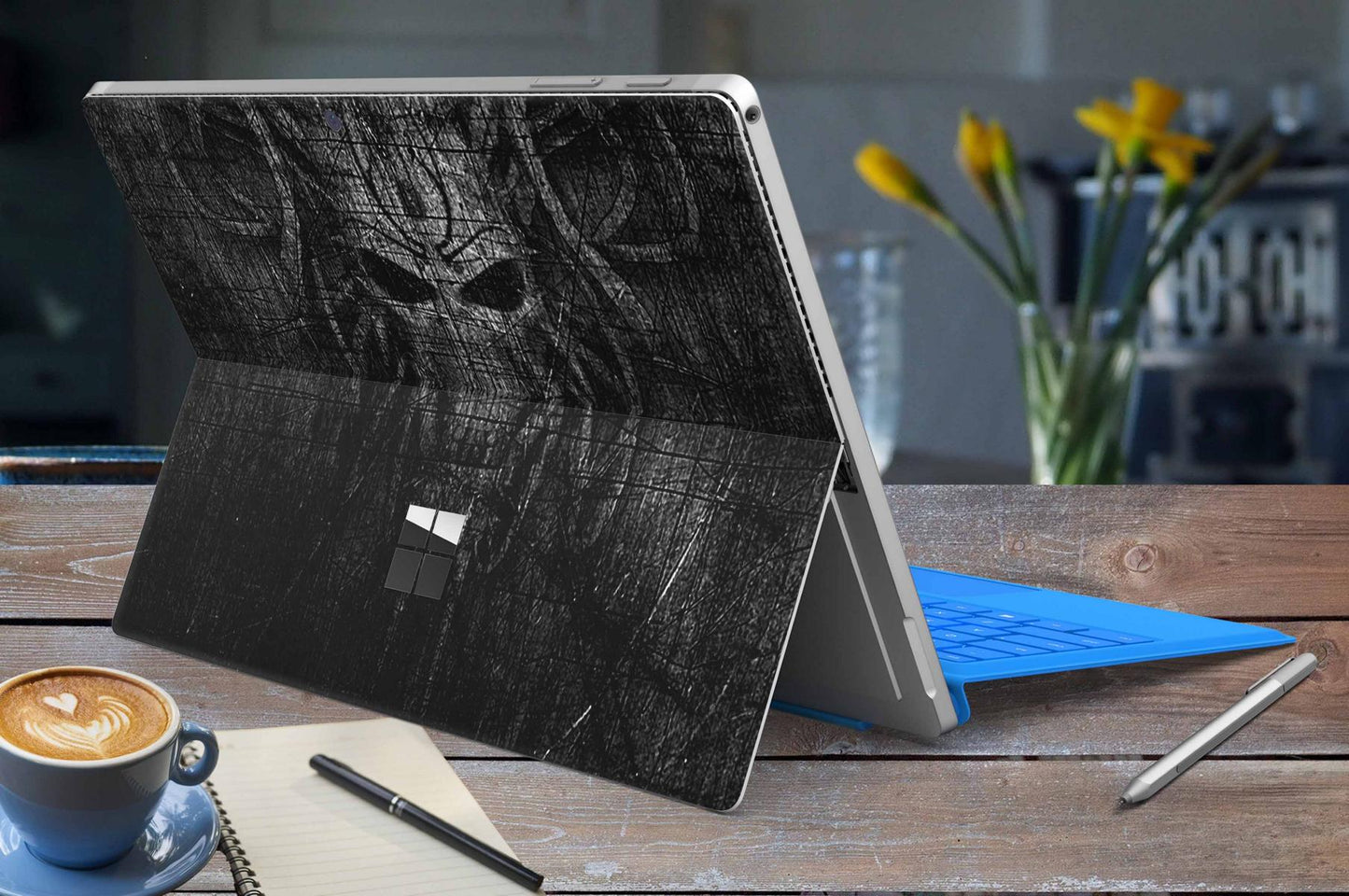 Microsoft Surface Pro 9 Skin Design Vinyl Premium Folie Modellwahl Motiv Black Demon Aufkleber skins4u