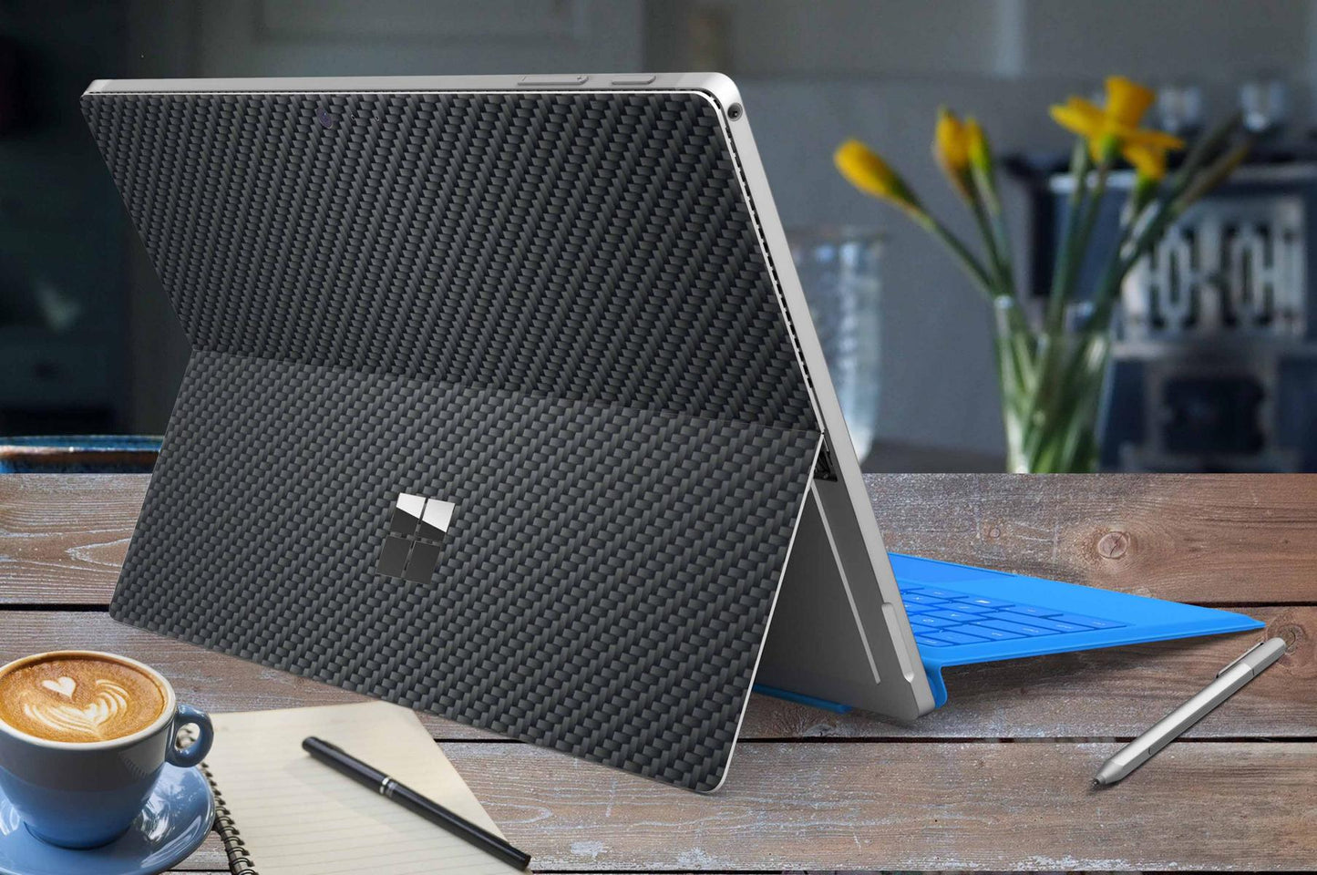 Microsoft Surface Go 2 Skins Design Vinyl Premium Folie Modellwahl Motiv Carbon Aufkleber skins4u