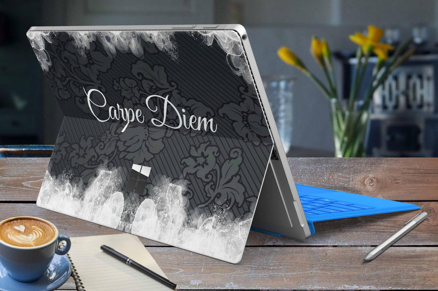 Microsoft Surface Pro 9 Skin Design Vinyl Premium Folie Modellwahl Motiv Carpe Diem Aufkleber skins4u