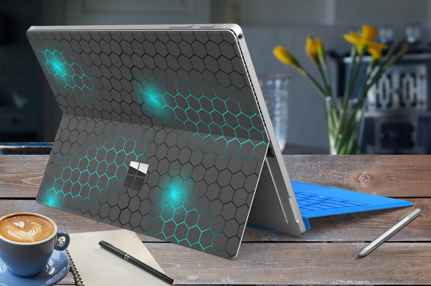 Microsoft Surface Pro 10 Skin Design Vinyl Premium Folie Modellwahl Motiv Exo Small blue Aufkleber skins4u