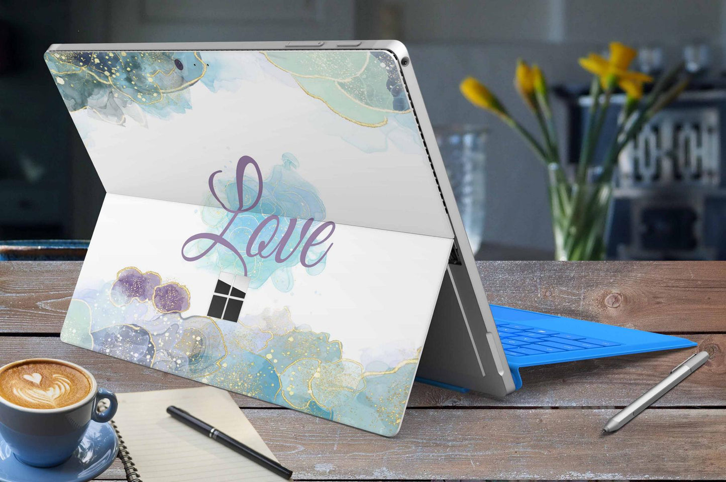 Microsoft Surface Go 2 Skins Design Vinyl Premium Folie Modellwahl Motiv Glitter Love Aufkleber skins4u