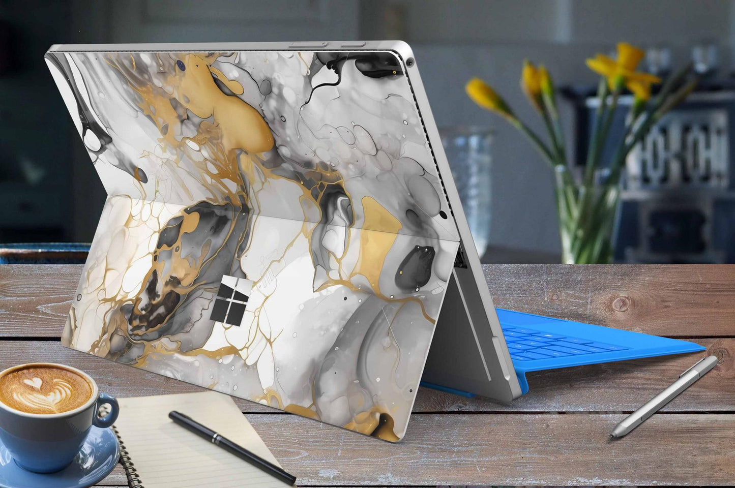 Microsoft Surface Go 1 Skins Design Vinyl Premium Folie Modellwahl Motiv Golden Light Aufkleber skins4u