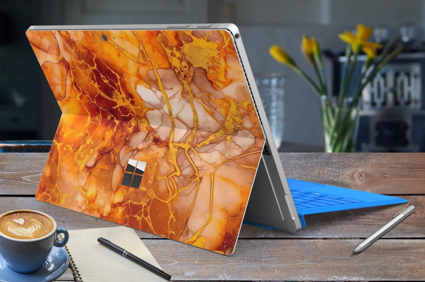 Microsoft Surface Pro 9 Skin Design Vinyl Premium Folie Modellwahl Motiv Herbstgold Aufkleber skins4u