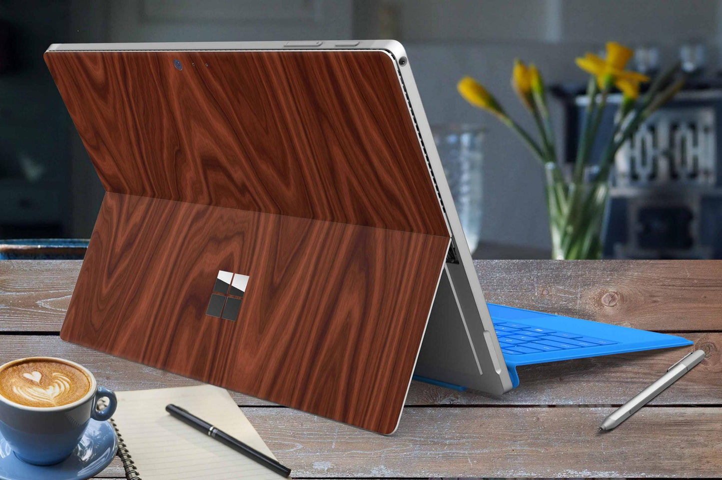 Microsoft Surface Pro 8 Skin Design Vinyl Premium Folie Modellwahl Motiv Rosewood Aufkleber skins4u