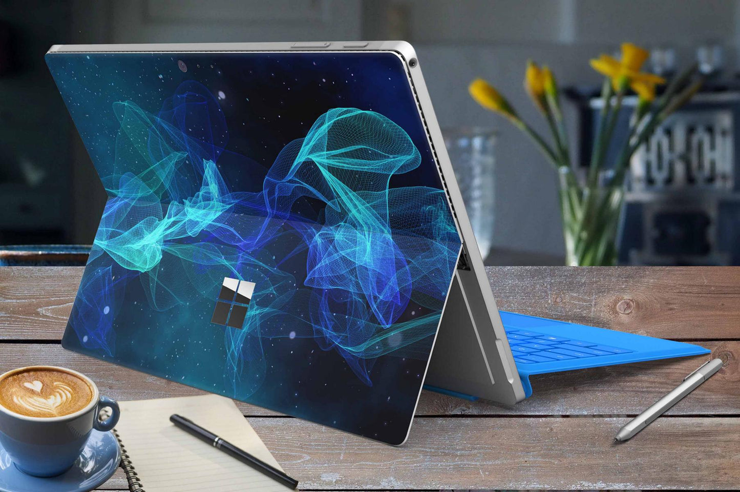 Microsoft Surface Go 4 Skins Design Vinyl Premium Folie Modellwahl Motiv Star Spiral Aufkleber skins4u