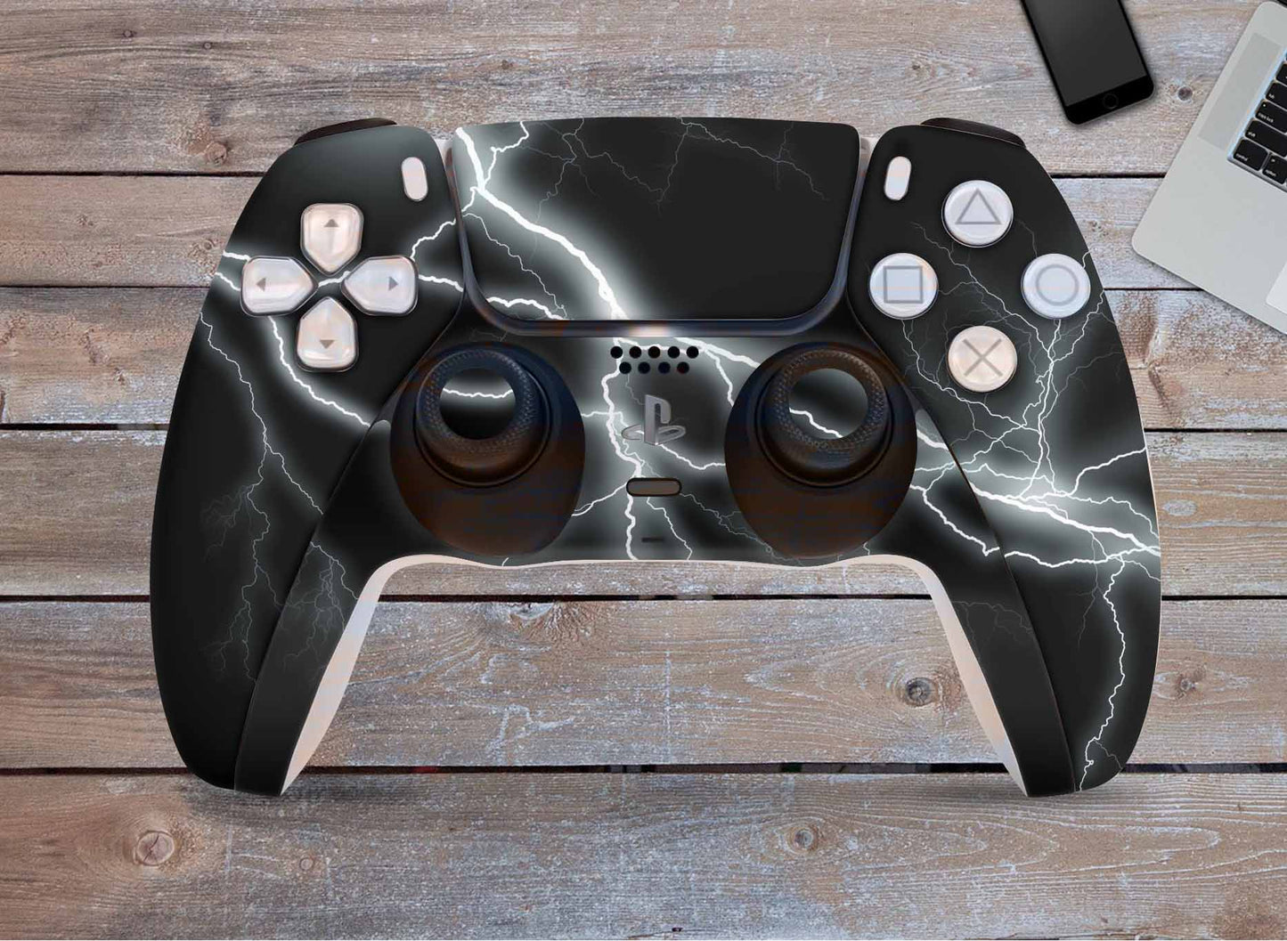 PS5 Slim Skins DIGITAL Edition Aufkleber Design Premium Playstation 5 Skin + PS5 Controller Skin Apocalypse black Aufkleber skins4u