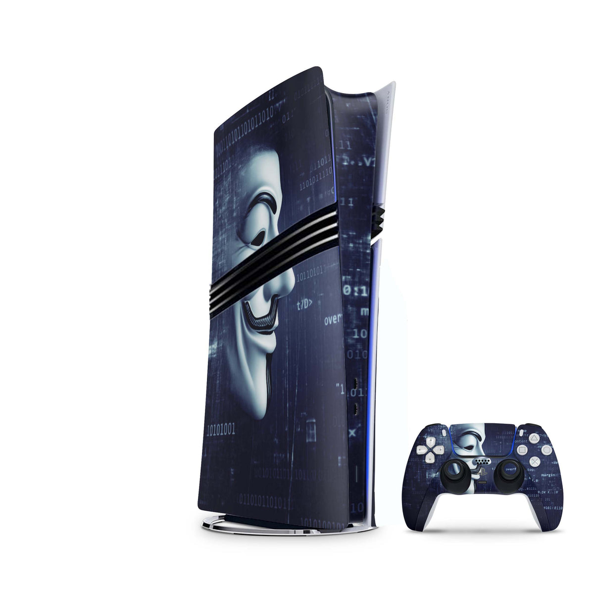 PS5 Pro Skin Anonymous mit passendem Controller Skin