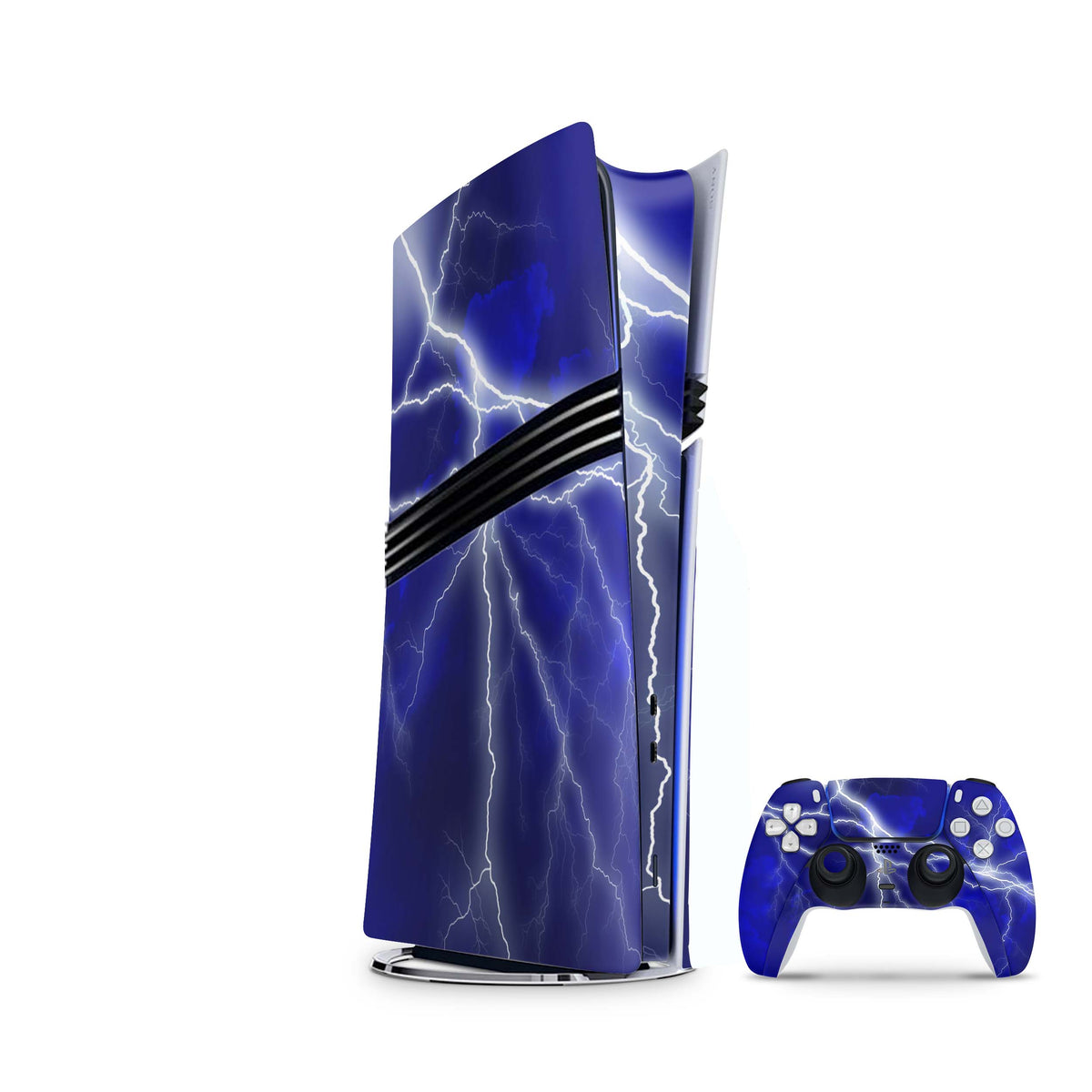 PS5 Pro Skin Apocalypse blue mit passendem Controller Skin