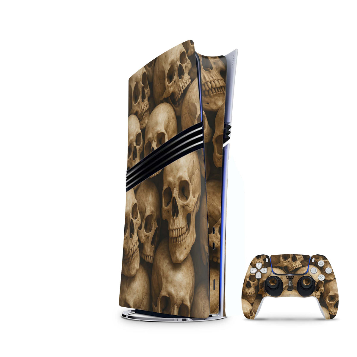 PS5 Pro Skin Skulls Light mit passendem Controller Skin