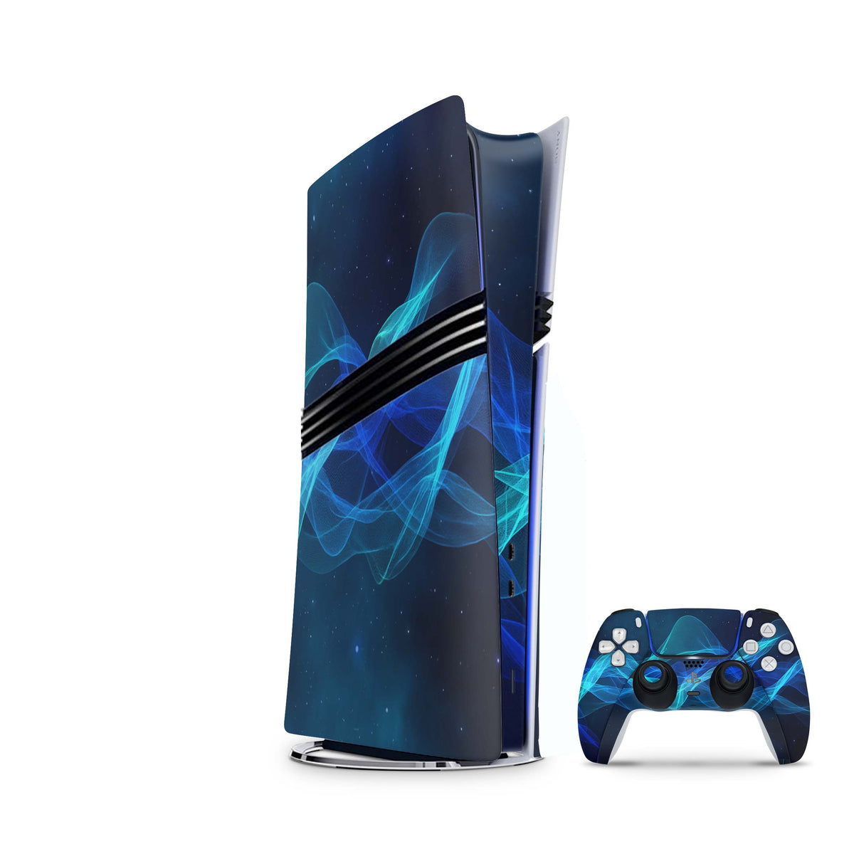 PS5 Pro Skin Star Spiral mit passendem Controller Skin