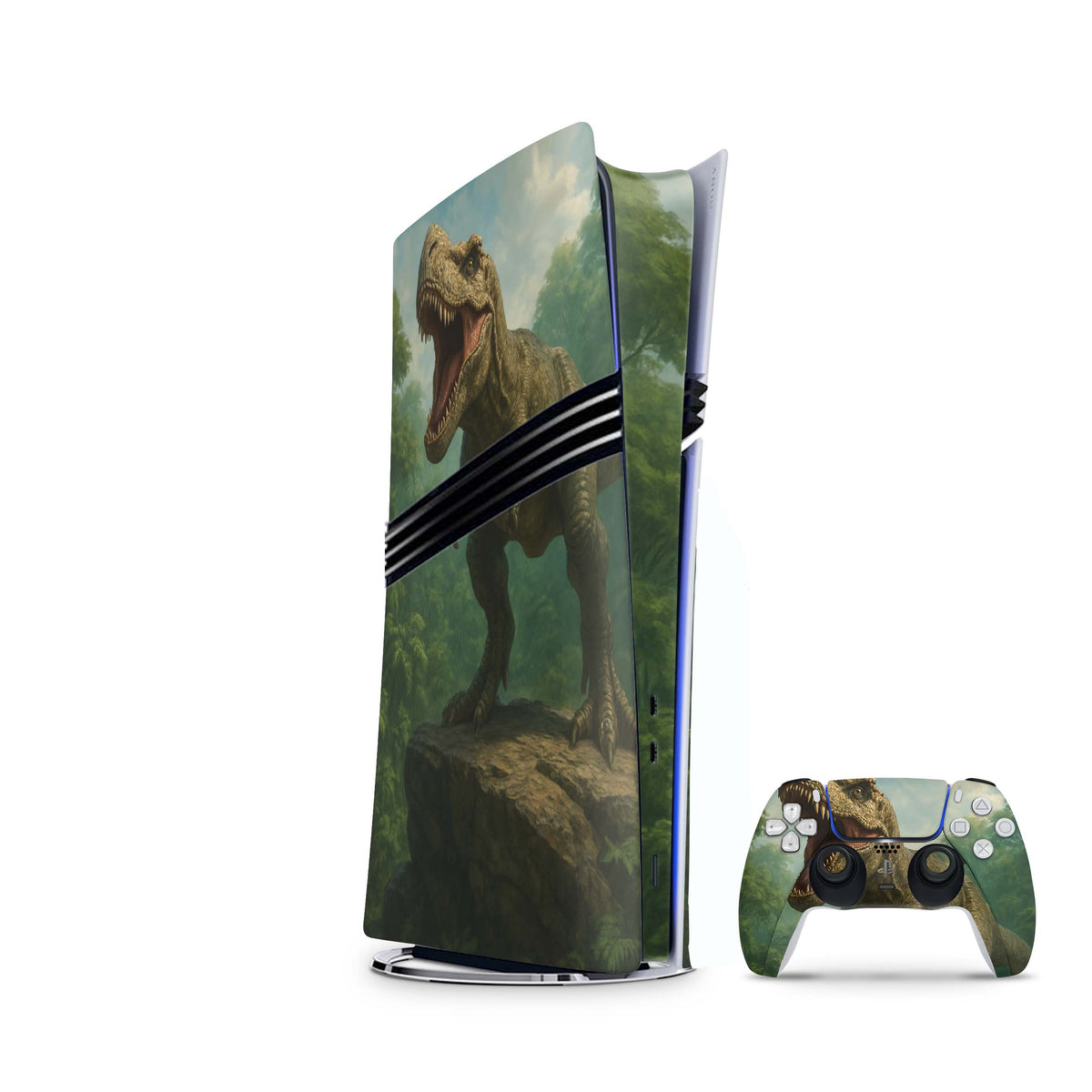 PS5 Pro Skin T Rex mit passendem Controller Skin