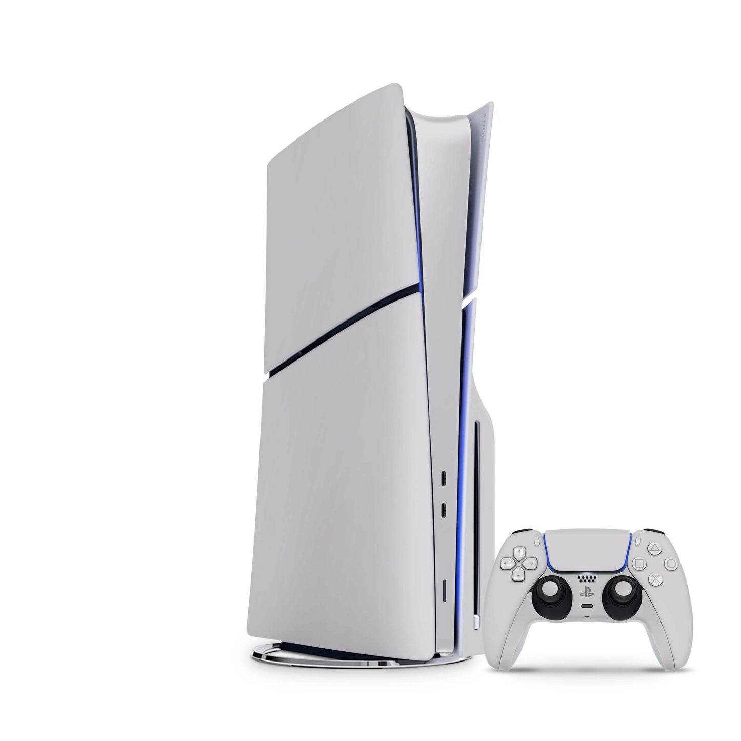 PS5 Slim Skins Disk Edition Aufkleber Design Premium Playstation 5 Skin + PS5 Controller Skin Retro Grau Edition Aufkleber skins4u