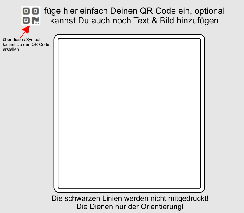 QR Code Aufkleber selbst gestalten, individueller Werbeaufkleber Google, Webshop, Instagram TikTok etc quadratisch Aufkleber Skins4u