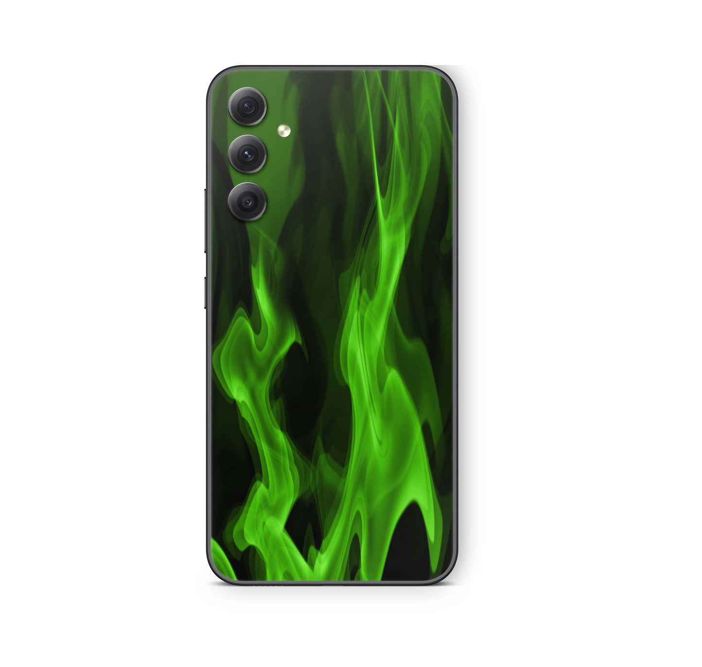 Samsung Galaxy S24 FE Skin Schutzfolie Aufkleber Skins Design Flammen gruen Elektronik-Sticker & -Aufkleber skins4u