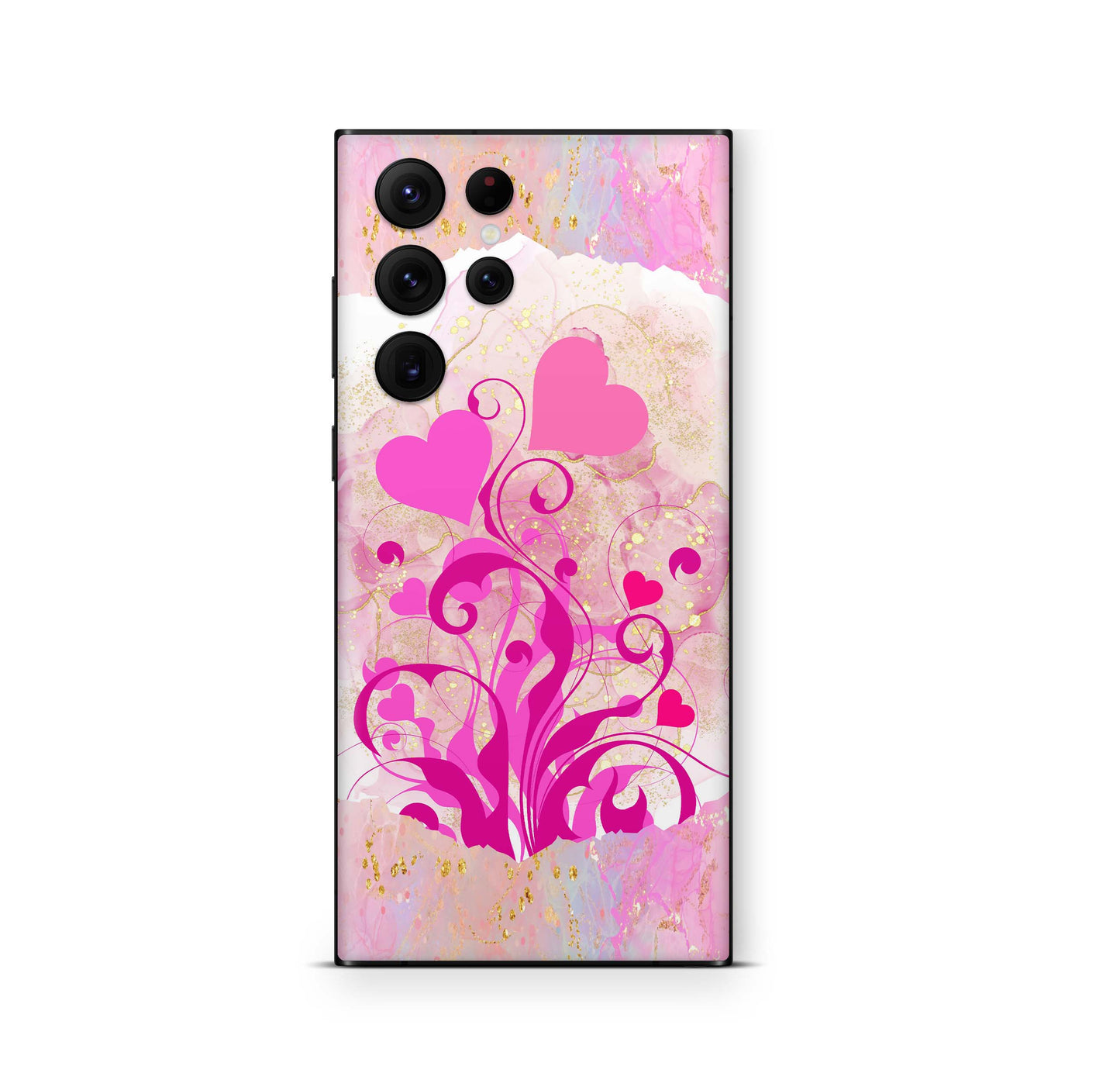 Samsung Galaxy S25 Ultra Skin Designfolie Aufkleber Skins Design Boarder Hearts Elektronik-Sticker & -Aufkleber skins4u