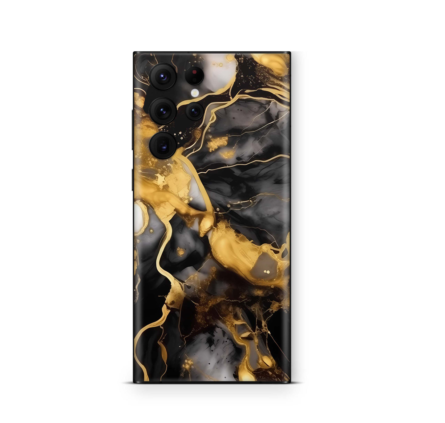 Samsung Galaxy S25 Ultra Skin Designfolie Aufkleber Skins Design Marmor Dark Gold Elektronik-Sticker & -Aufkleber skins4u