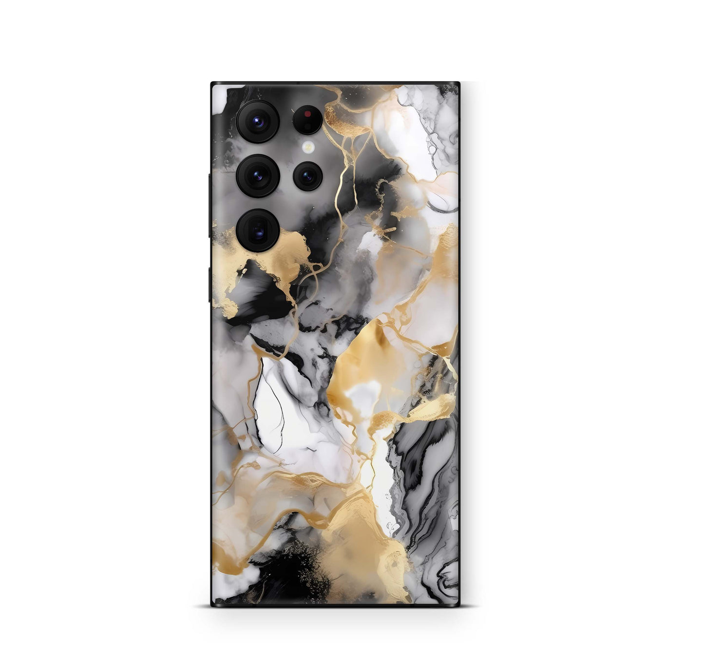 Samsung Galaxy S25 Ultra Skin Designfolie Aufkleber Skins Design Marmor gold black Elektronik-Sticker & -Aufkleber skins4u
