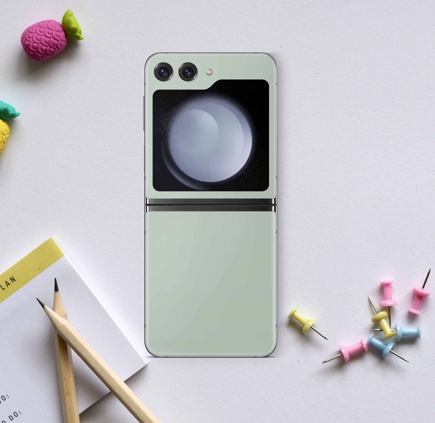 Samsung Galaxy Z Flip5 Skins Design Vinyl Premium Folien Kratzerschutz Motiv Solid State Pistazie Aufkleber skins4u