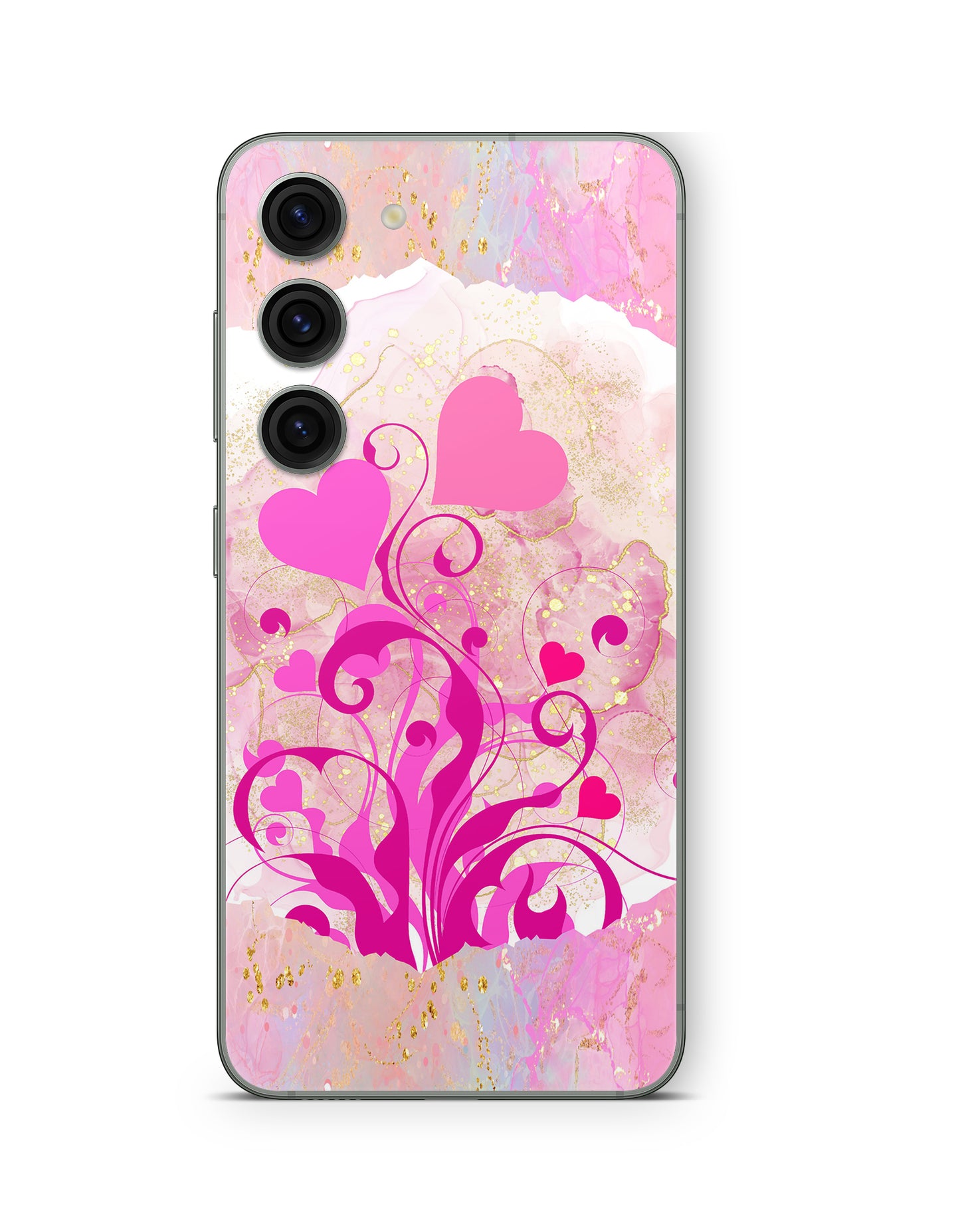 Samsung Galaxy S26 Plus Skin Handy Aufkleber Boarder Hearts Aufkleber Skins4u