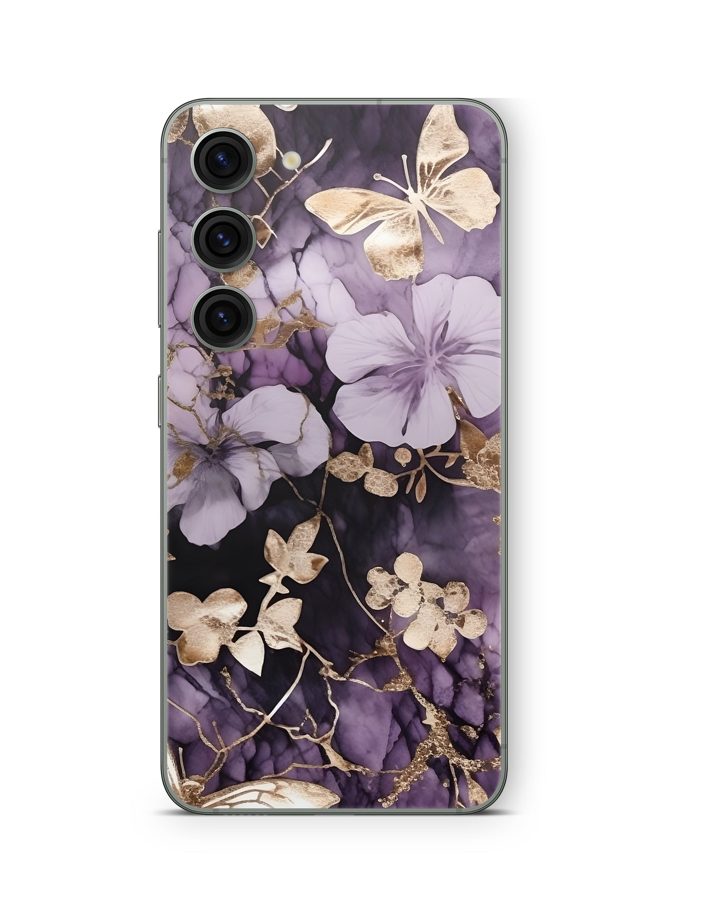 Samsung Galaxy S26 Plus Skin Handy Aufkleber Flower and Butterfly Aufkleber Skins4u