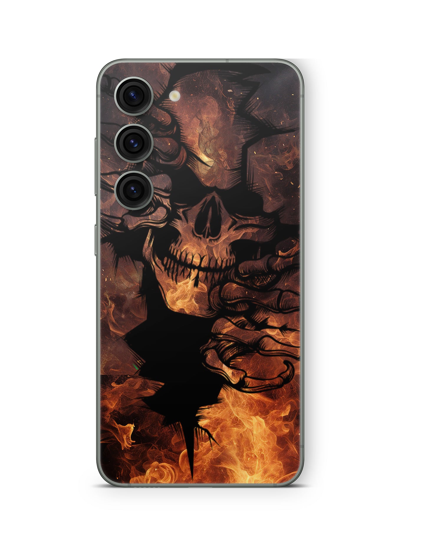 Samsung Galaxy S26 Plus Skin Handy Aufkleber Skull on Fire Aufkleber Skins4u