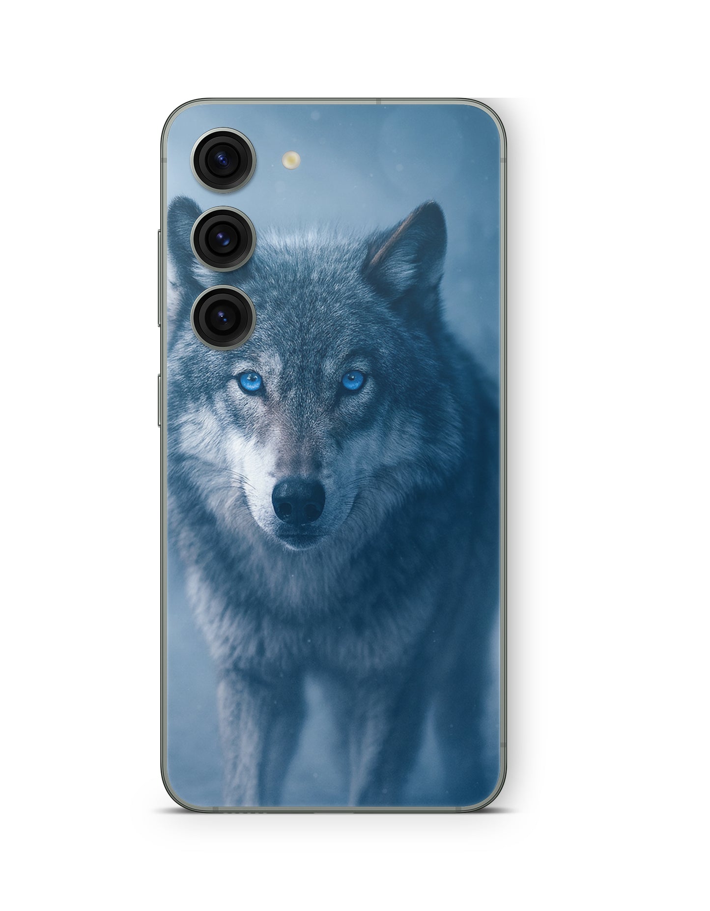 Samsung Galaxy S26 Skin Handy Aufkleber Wolf Blue eyes