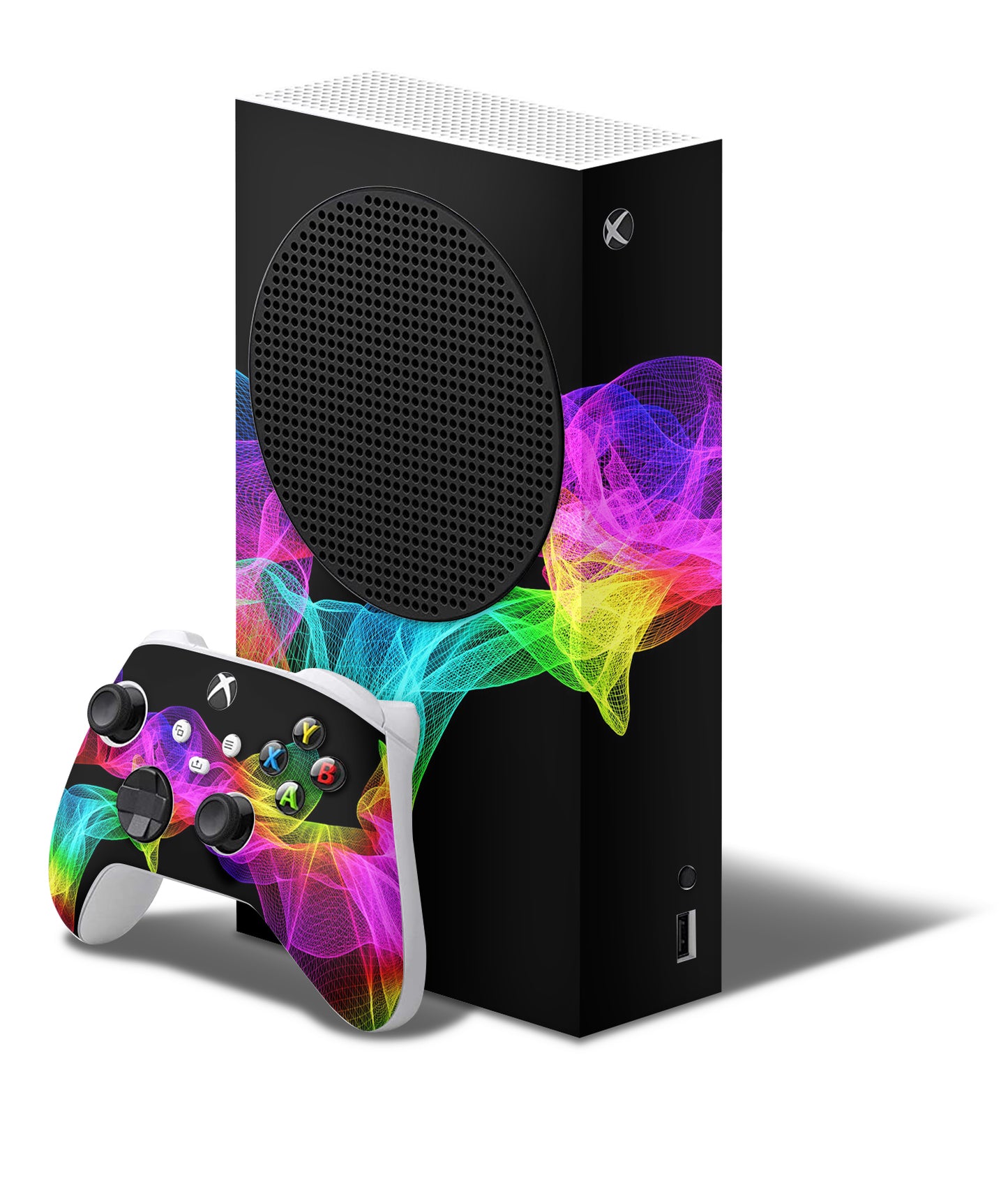 Xbox Series S Skin Folie Konsolen Aufkleber mit Controller Skin Waving Colors Elektronik-Sticker & -Aufkleber skins4u