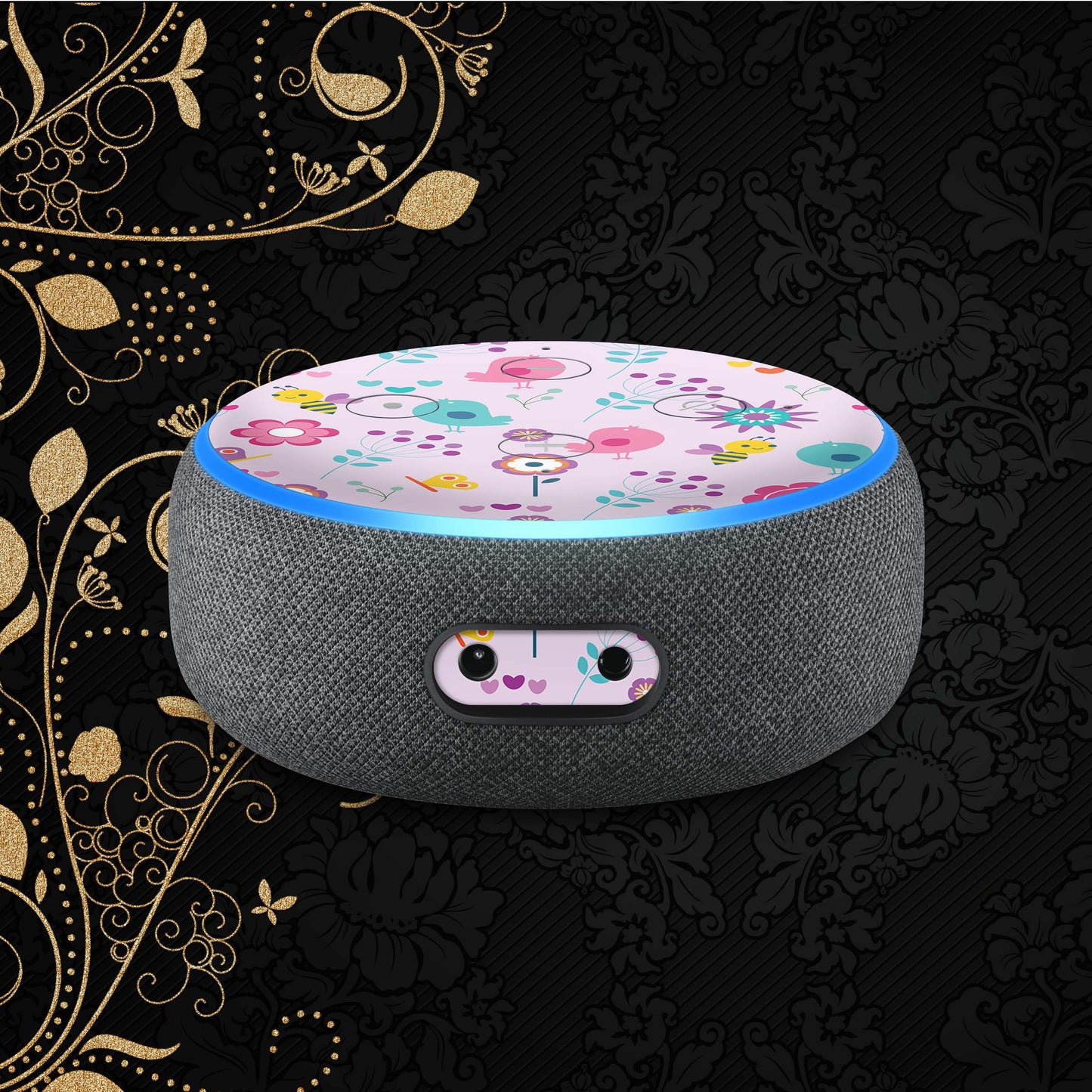 Amazon Echo Dot 3 Skin Schutzfolie Aufkleber Premium Design Birds Vintage Aufkleber Skins4u