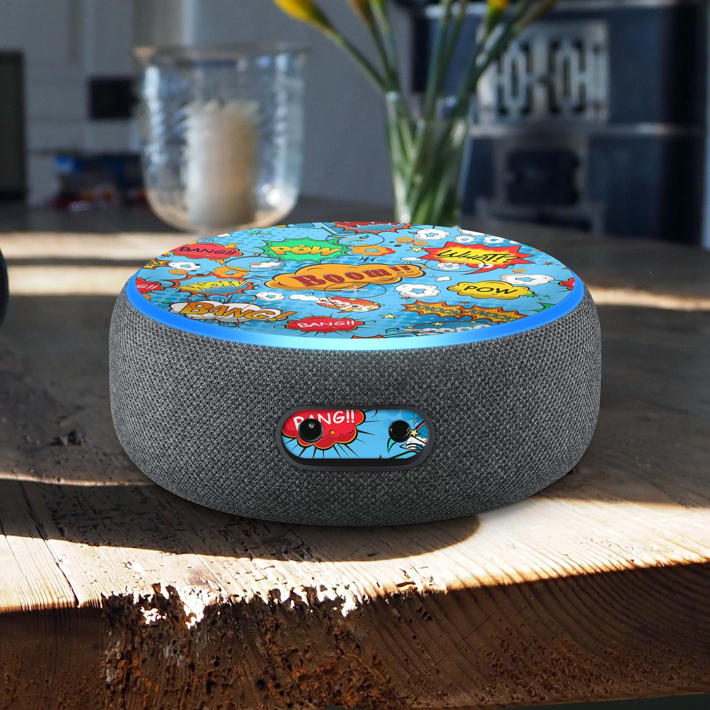 Amazon Echo Dot 3 Skin Schutzfolie Aufkleber Premium Design Comics blau Aufkleber Skins4u