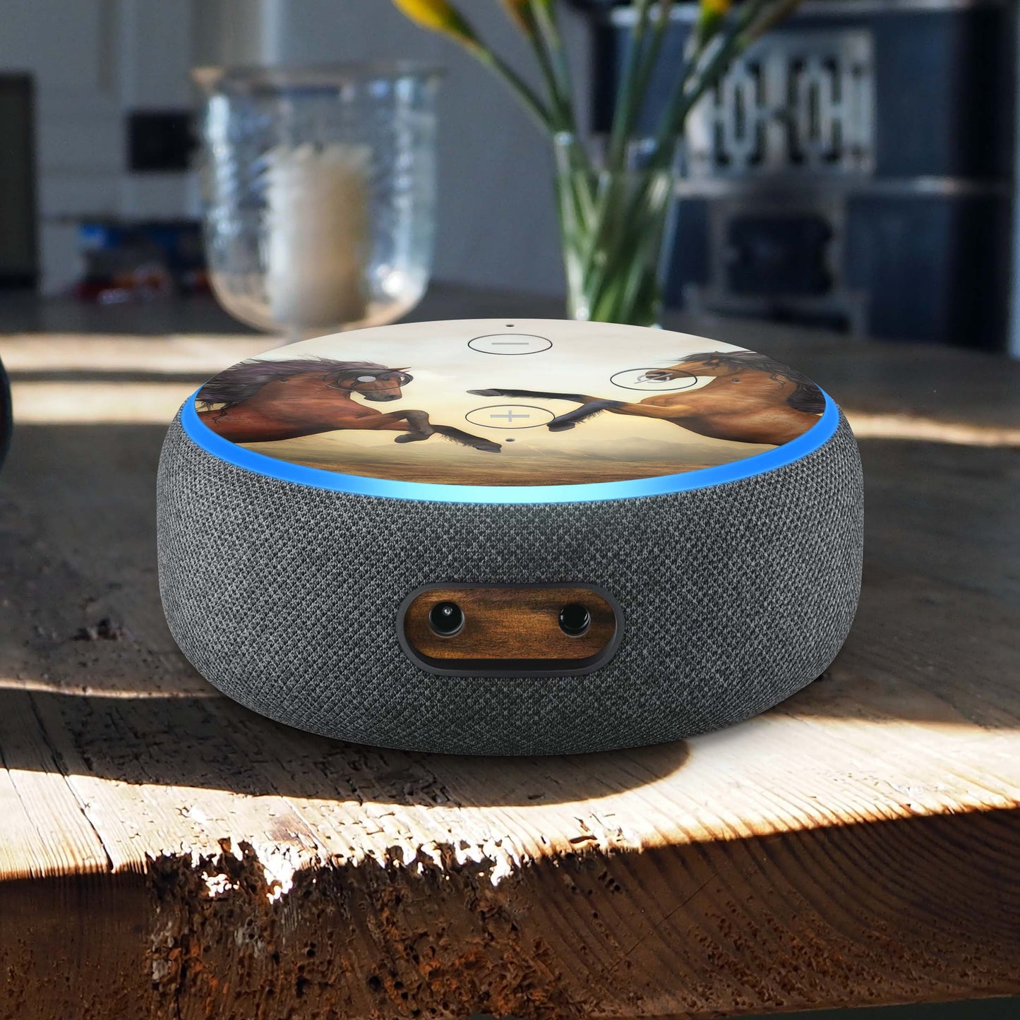 Amazon Echo Dot 3 Skin Schutzfolie Aufkleber Premium Design Zwei Pferde Aufkleber Skins4u