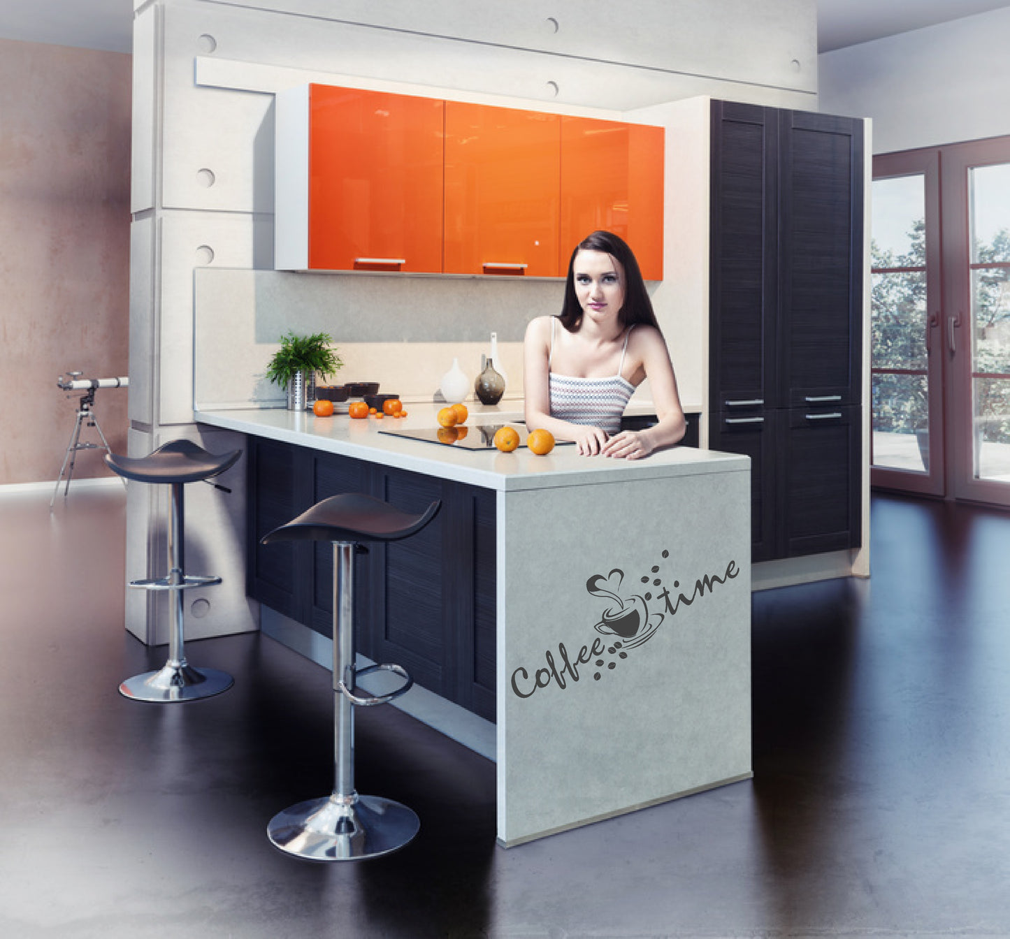 Wandtattoo Küche Coffe Time für die perfekte Kaffee Auszeit Wandtattoo Skins4u