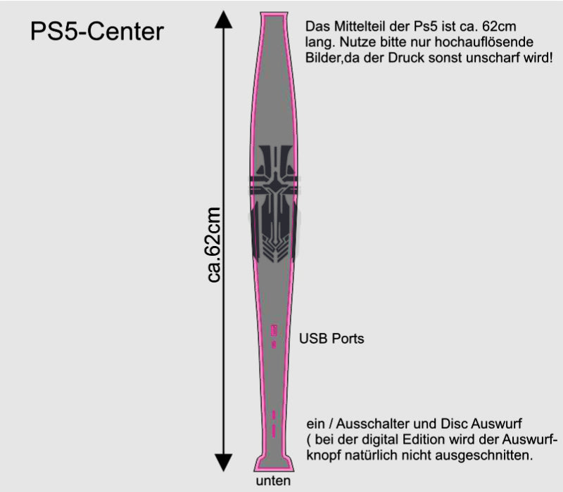 Playstation 5 Skin Disk Edition Aufkleber Folie individuell selbst gestalten cpb_product Skins4u