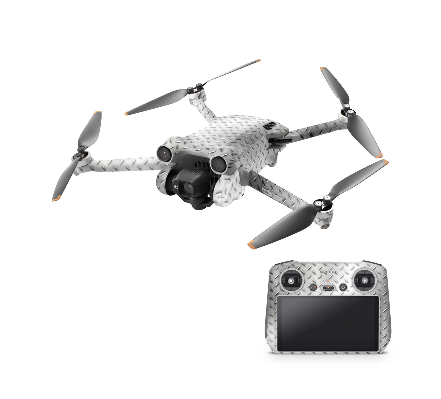 DJI Mini 4 Pro Skin + RC2 Controller Skins Vinyl Folierung Drohne Stahl Aufkleber skins4u