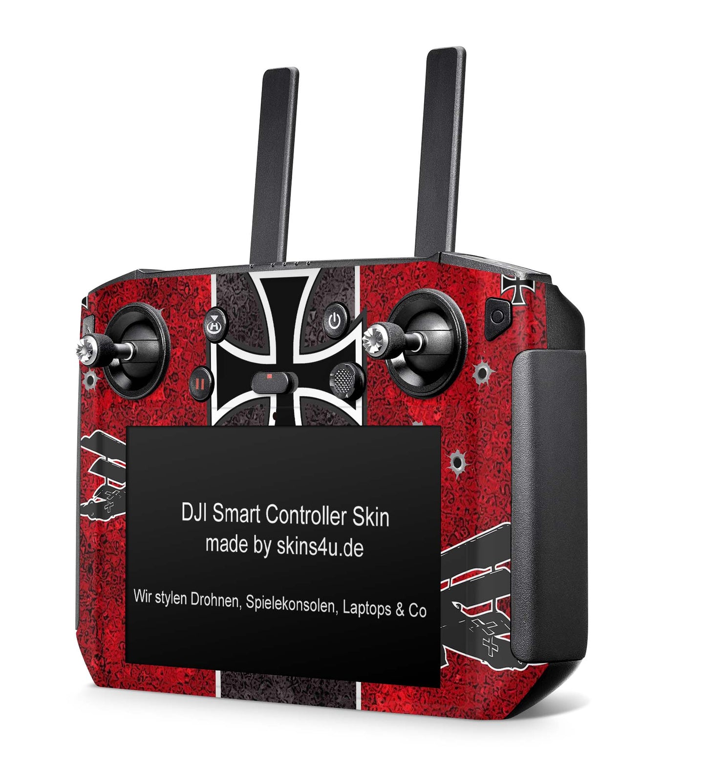 DJI Controller Skins Smart, RC, RC2, RC Pro Design Schutzfolie Aufkleber Roter Baron Aufkleber skins4u
