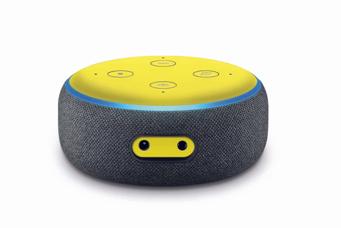 Amazon Echo Dot 3 Skin Schutzfolie Aufkleber Premium Design Solid State Gelb Aufkleber Skins4u