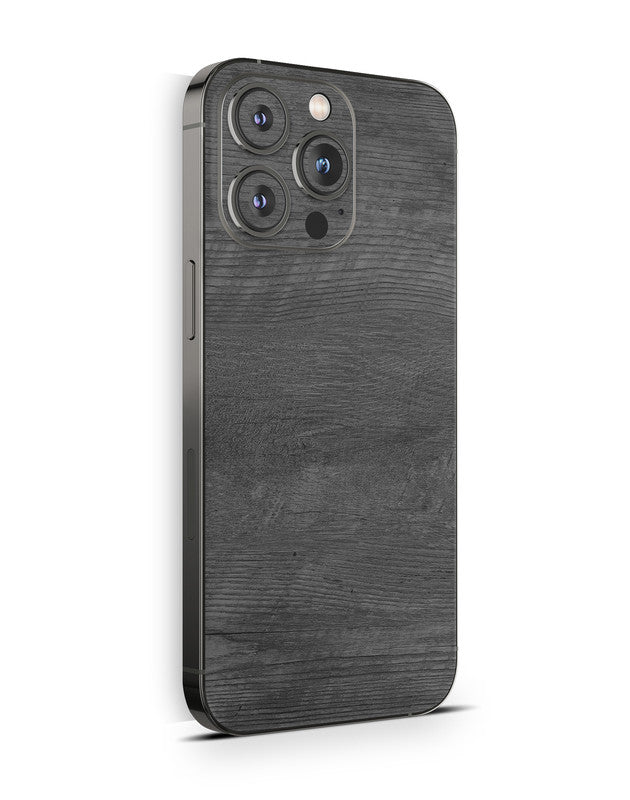 iPhone 14 Pro Max Skin Schutzfolie Aufkleber Design Vinyl Folie Black Woodgrasin