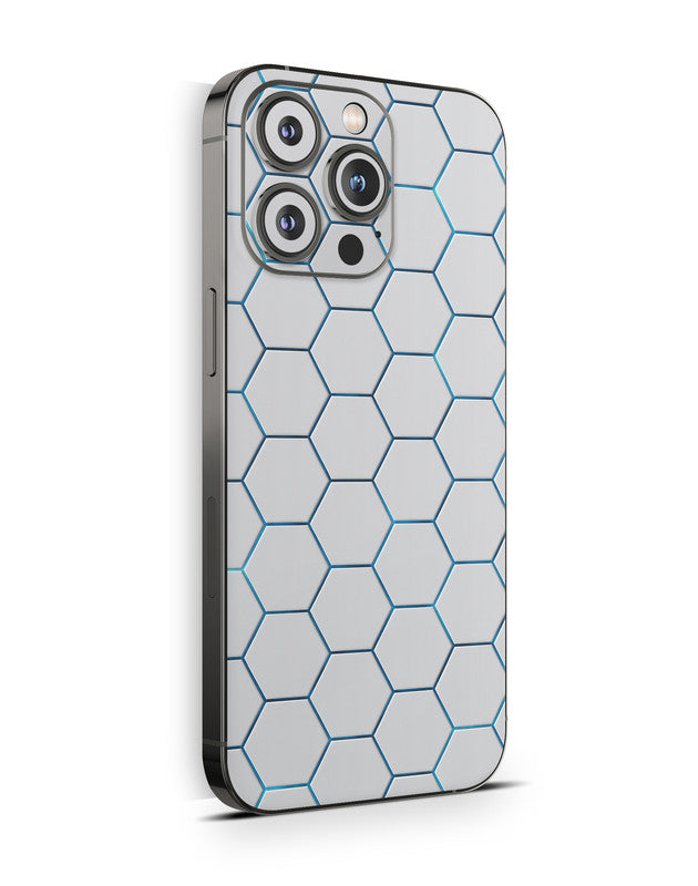iPhone 15 Skin Schutzfolie Aufkleber Design Vinyl Folie Exo Light Blue Aufkleber Skins4u