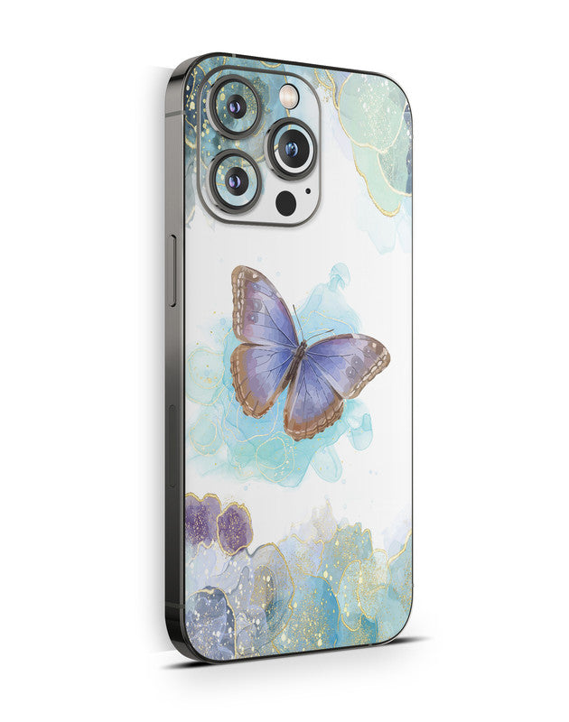 iPhone 14 Pro Skin Schutzfolie Aufkleber Design Vinyl Folie Glitter Butterfly