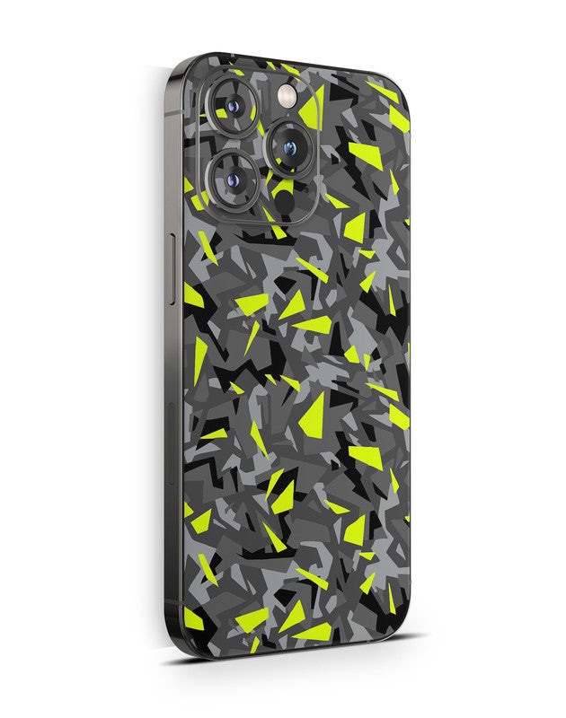 iPhone 15 Skin Schutzfolie Aufkleber Design Vinyl Folie Splatter Yellow Aufkleber Skins4u