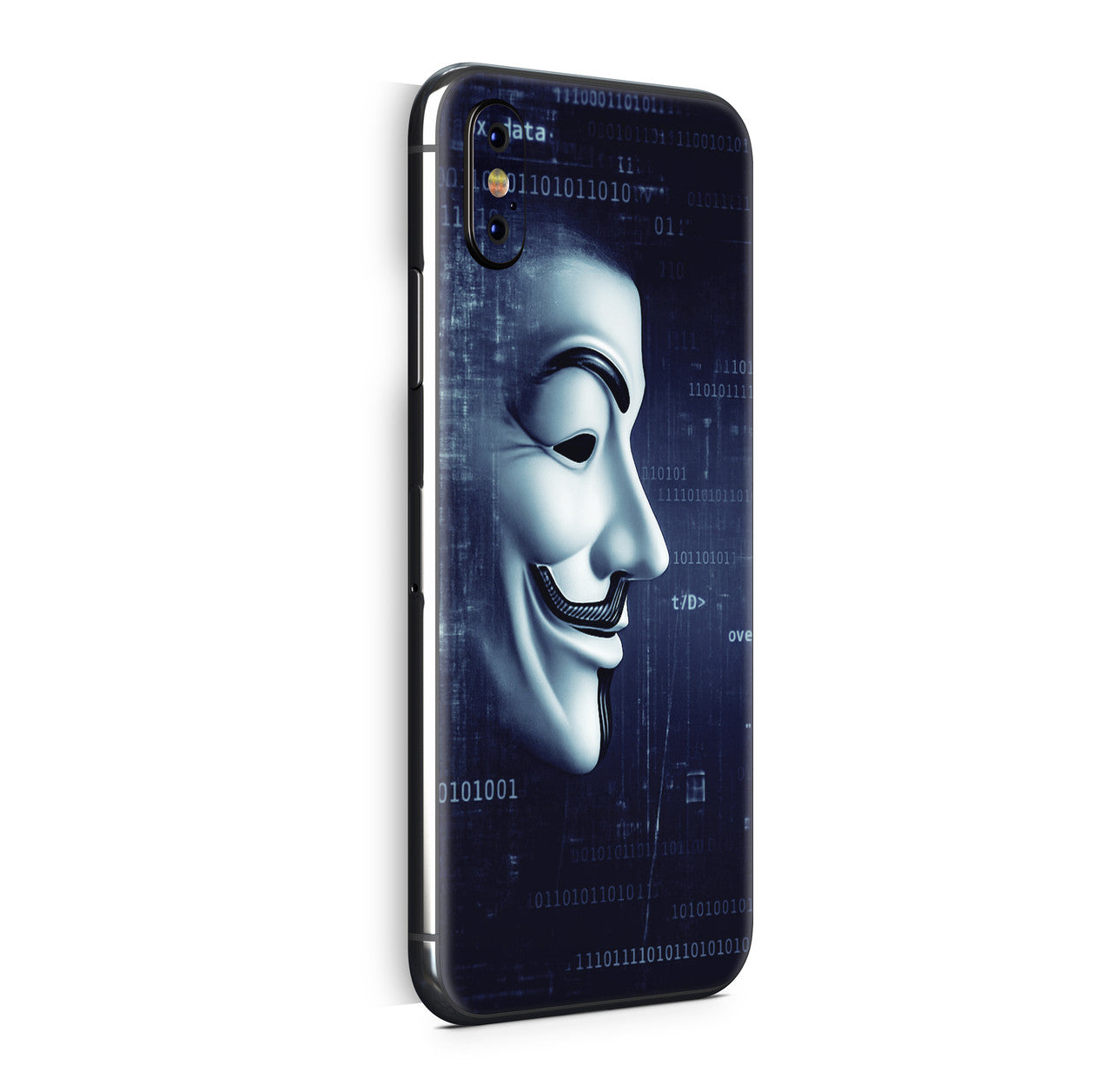 iPhone X Skin Design Vinyl Schutzfolie Backcover Anonymous Aufkleber Skins4u