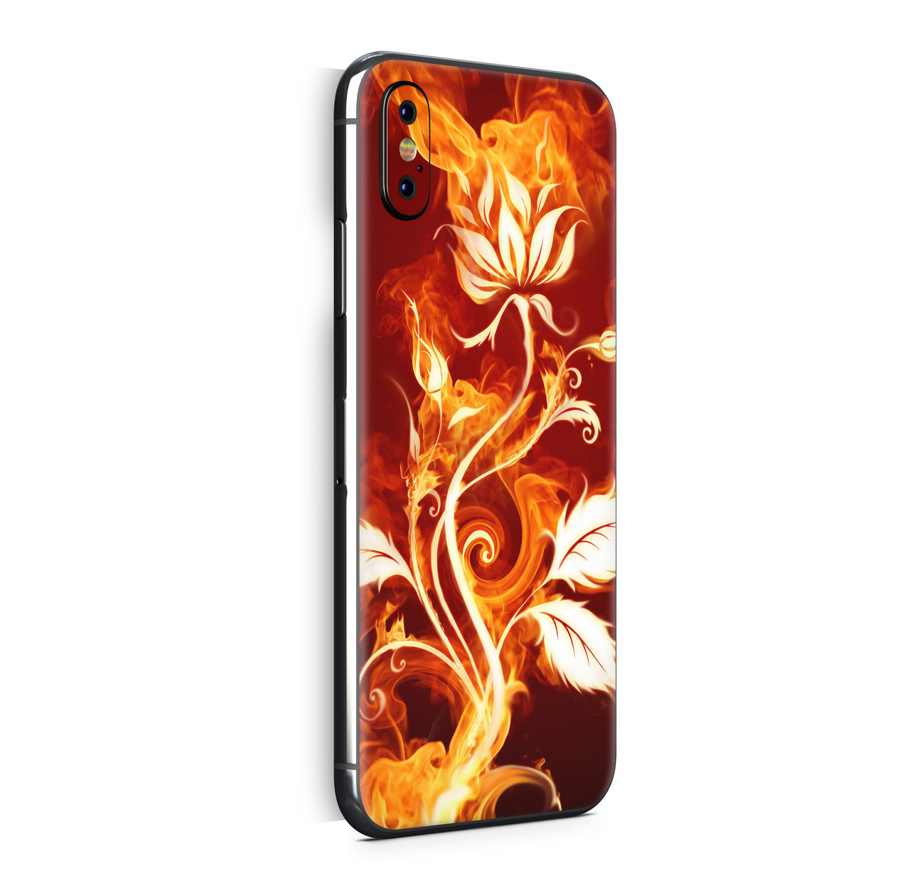 iPhone X Skin Design Vinyl Schutzfolie Backcover Flower of fire Aufkleber Skins4u