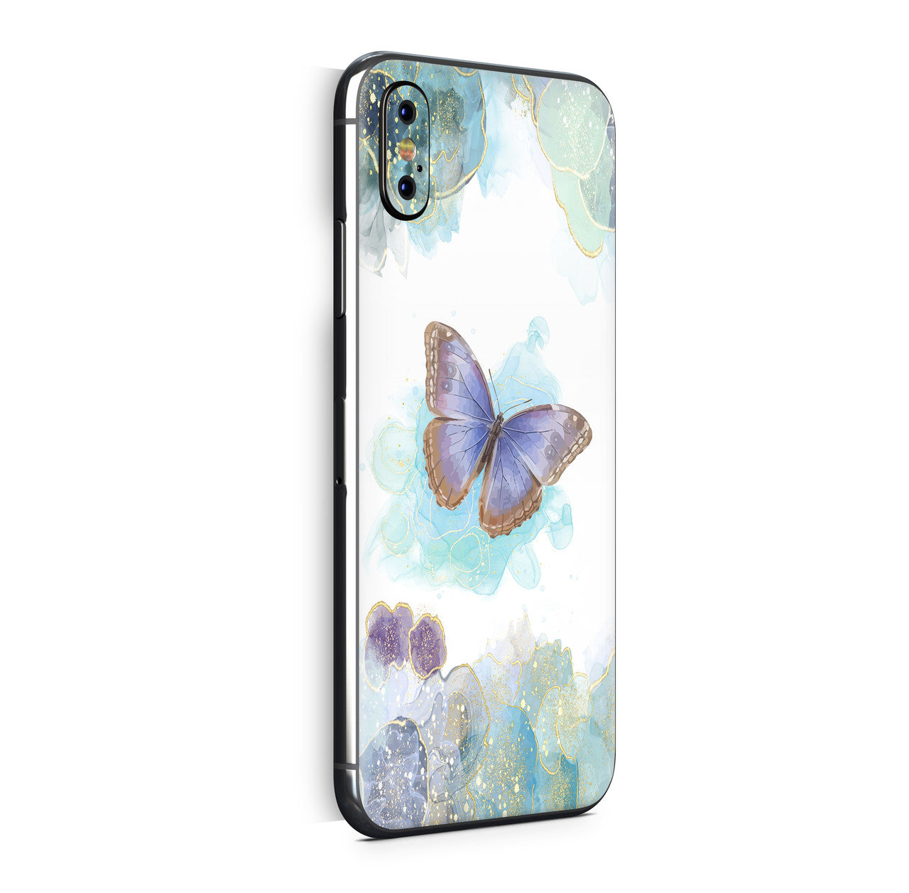 iPhone X Skin Design Vinyl Schutzfolie Backcover Glitter Butterfly Aufkleber Skins4u