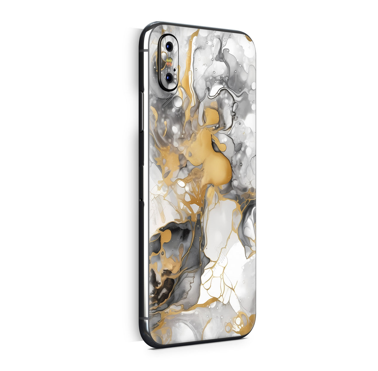 iPhone X Skin Design Vinyl Schutzfolie Backcover Marmor Golden Light Aufkleber Skins4u