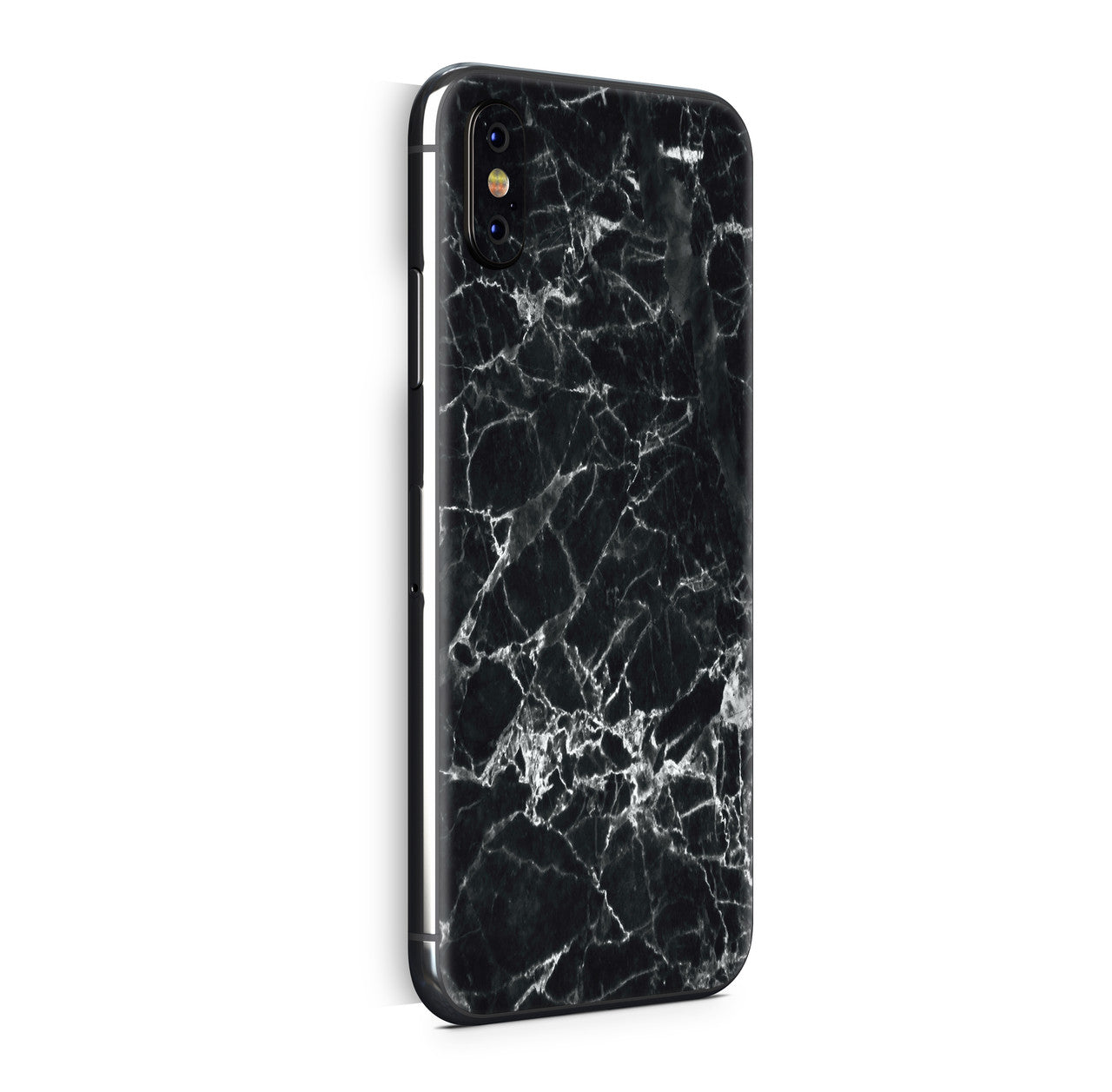 iPhone X Skin Design Vinyl Schutzfolie Backcover Marmor schwarz Aufkleber Skins4u