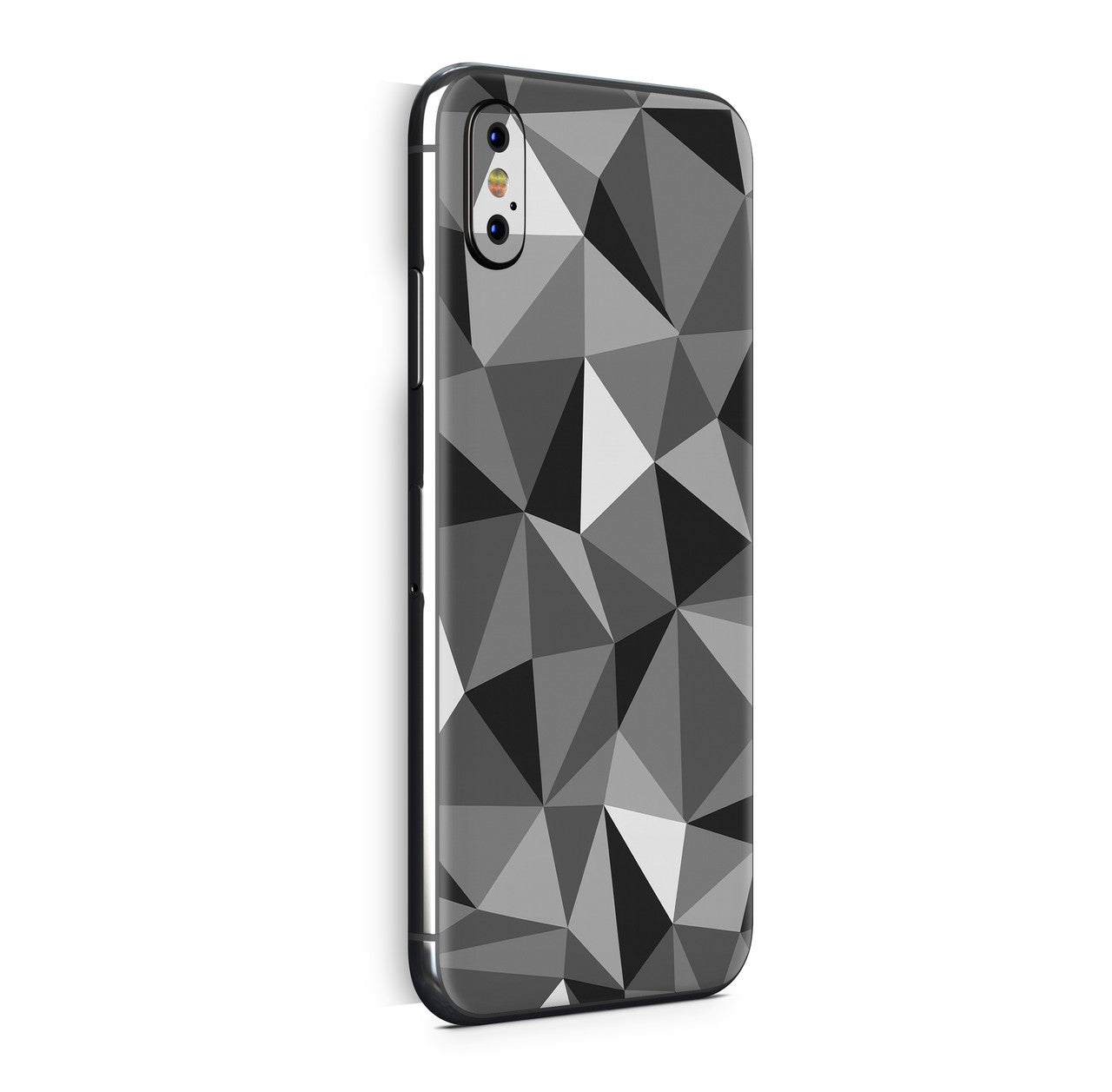 iPhone X Skin Design Vinyl Schutzfolie Backcover Polygrey Aufkleber Skins4u