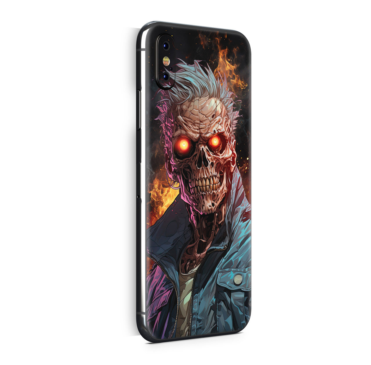iPhone X Skin Design Vinyl Schutzfolie Backcover Zombie Fire Aufkleber Skins4u